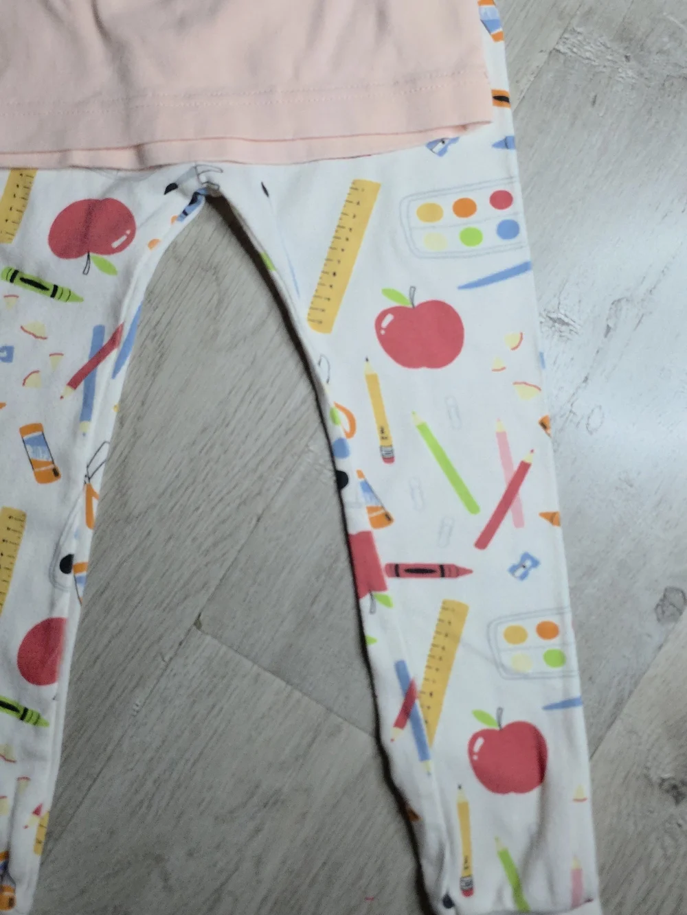 Old Navy Pink 'Learn All The Things' School Print Pajama Set, 5T